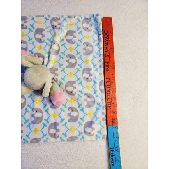 BABY DODO Plush Security Blanket Elephant Lovey Lovie Grey Nursery Shower Gift - Picture 3 of 9